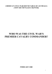 WHO WAS THE CIVIL WAR`S PREMIER CAVALRY COMMANDER?
