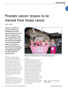 Prostate cancer: lessons to be learned from breast cancer