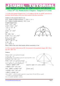 Mathematics Chapter: Tangents to Circles - JSUNIL tutorial