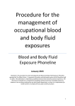 Procedure for Management of Blood and Body Fluid Exposures