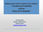 “Conditional Probability and the Rules for Probability”