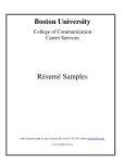 Resume Samples - Boston University