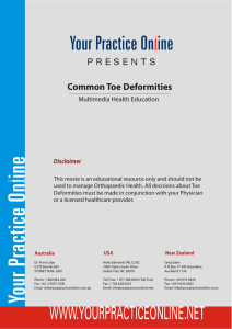 Common Toe Deformities