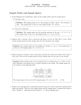 Sample Points and Sample Spaces