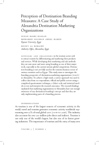 Perception of Destination Branding Measures: A Case Study