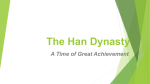 The Han Dynasty - Blackman Middle School