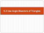 Use Angle Bisectors of Triangles