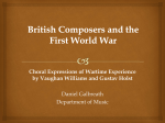 British Composers and the First World War: Choral Expressions of