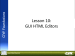 Lesson 10: GUI HTML Editors