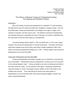 The History of Musical Tuning and Temperament during the