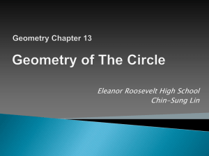 Geometry Chapter 13 - Eleanor Roosevelt High School
