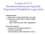 Probabilistic Propositional Logic