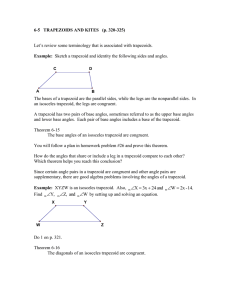 6-5 Trapezoids and Kites