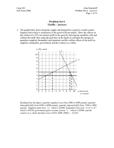 Problem Set 6 Tariffs - Answers