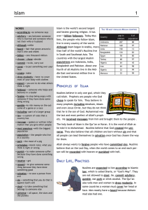 Islam 1 - English Online