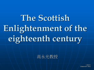 The Scottish Enlightenment of the eighteenth century