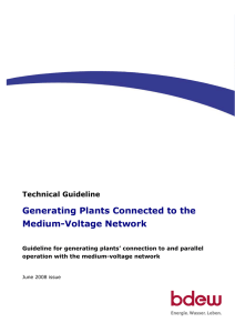 Generating Plants Connected to the Medium-Voltage Network