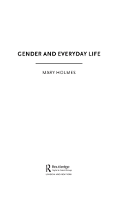gender and everyday life