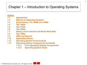 Chapter 1: Introduction to Operating Systems