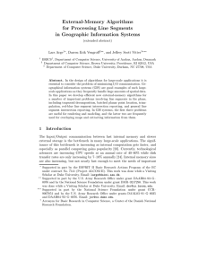 External-Memory Algorithms for Processing Line Segments in