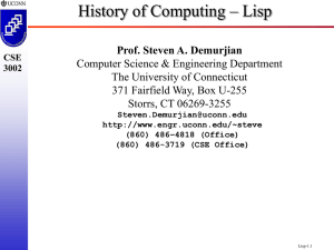 Lisp - University of Connecticut