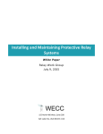 White Paper on Installing and Maintaining Protective Relay Systems