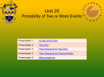 Unit 19 Probability of one event