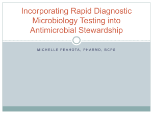 Incorporating Rapid Diagnostic Microbiology Testing into