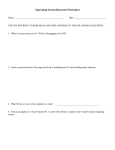 Operating System Research Worksheet