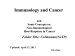 Immunology and Cancer