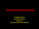 Iodine Deficiency Goiter