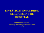 investigational drug services in the hospital
