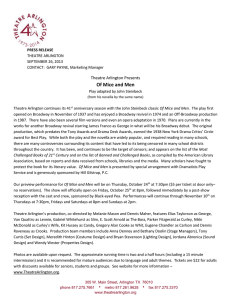 Press Release - the Live Theatre League of Tarrant County