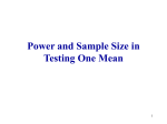 Power and Sample Size in Testing One Mean