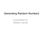 Random Numbers