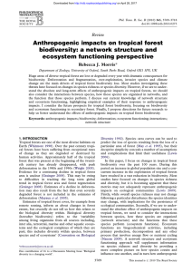 Anthropogenic impacts on tropical forest biodiversity