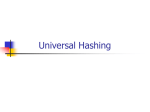 Universal Hashing