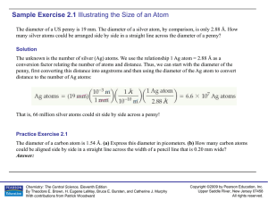 Sample Exercise 2.1 Illustrating the Size of an Atom