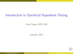Introduction to Statistical Hypothesis Testing