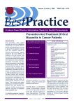 Prevention And Treatment Of Oral Mucositis In Cancer Patients