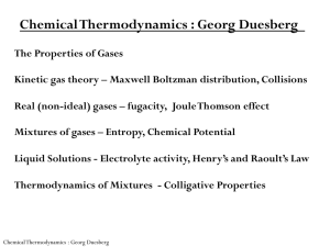 Chemical Thermodynamics : Georg Duesberg