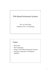 Web-Based Information Systems Topics