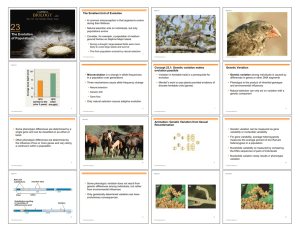 Chapter 23 - The Evolution of Populations