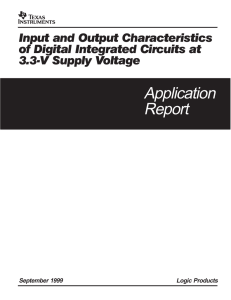 Input and Output Characteristics of Digital Integrated Circuits at 3.3-V