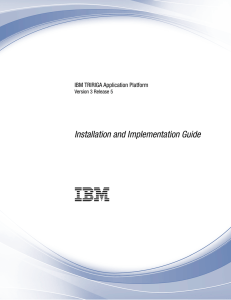 IBM TRIRIGA Application Platform 3 Installation and Implementation