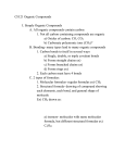 CH 21 Organic Compounds I. Simple Organic Compounds A. All