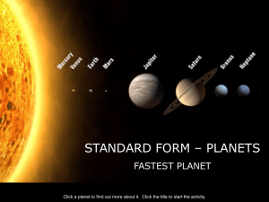 Standard Form - Fastest Planet