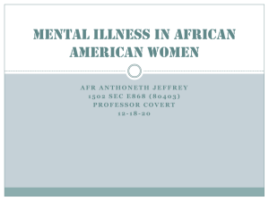 mental illness in african american women