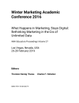 Winter Marketing Academic Conference 2016