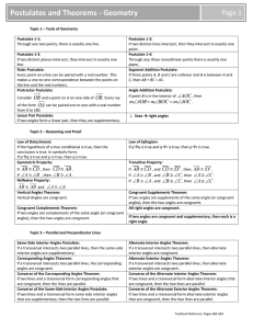 Theorems and Postulates 4 pages